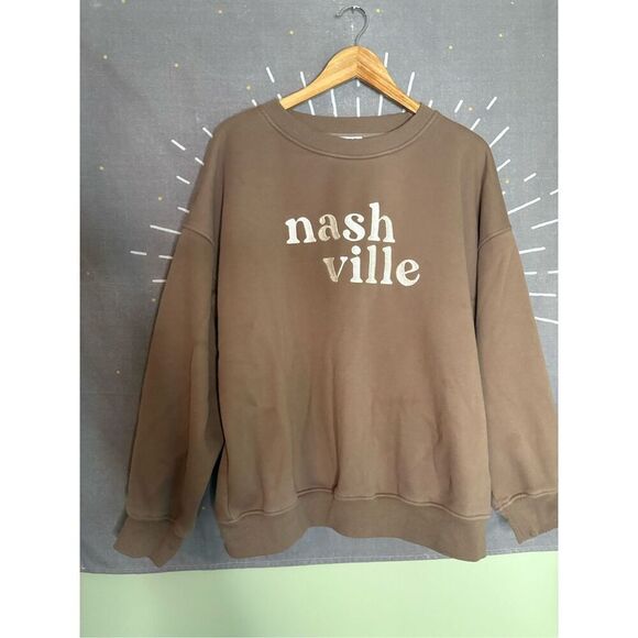 The Nash Collection Brown Crewneck - Picture 1 of 4